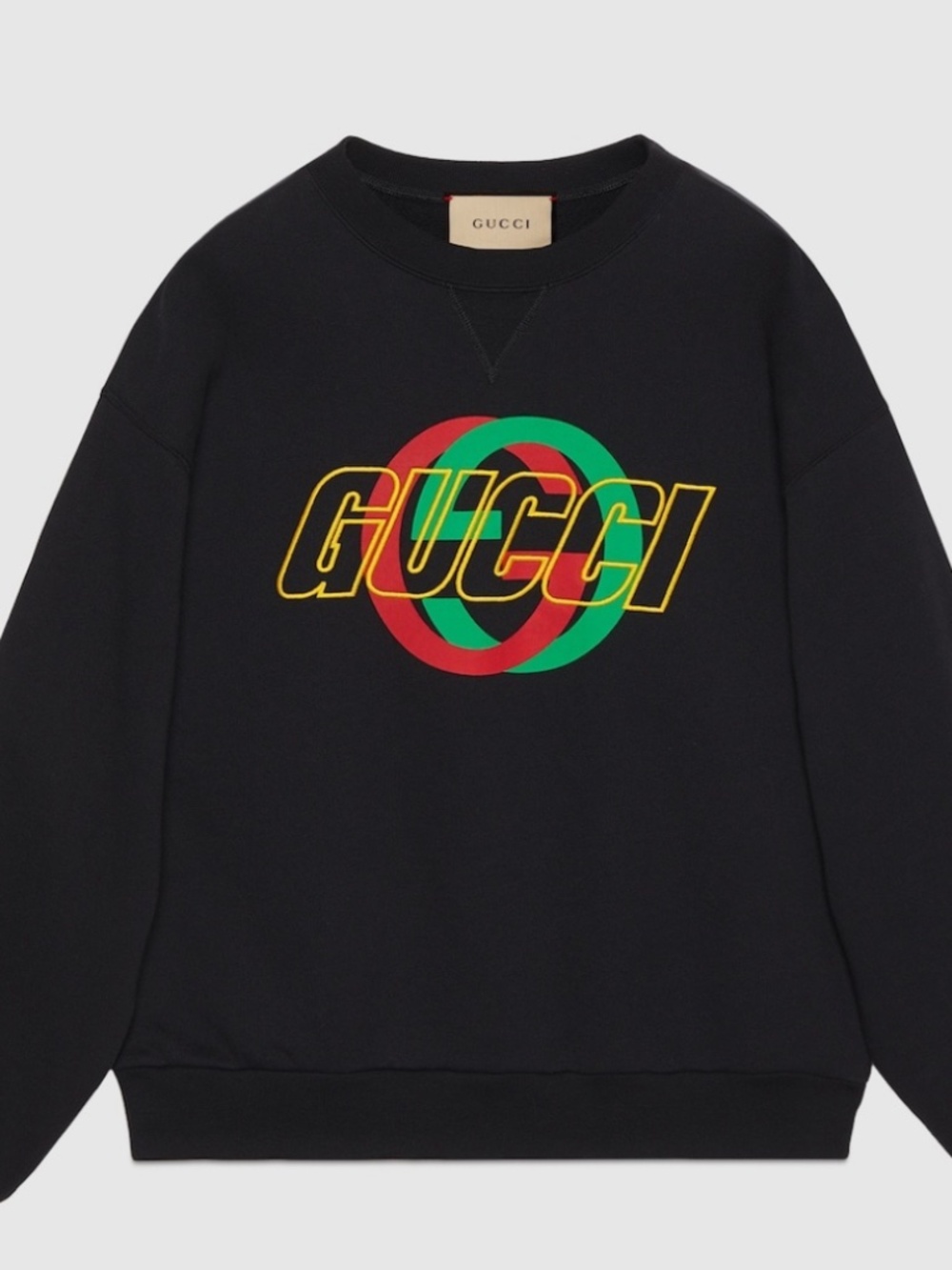 Men’s Gucci interlocking G jersey cotton logo sweatshirt size XL made in Italy